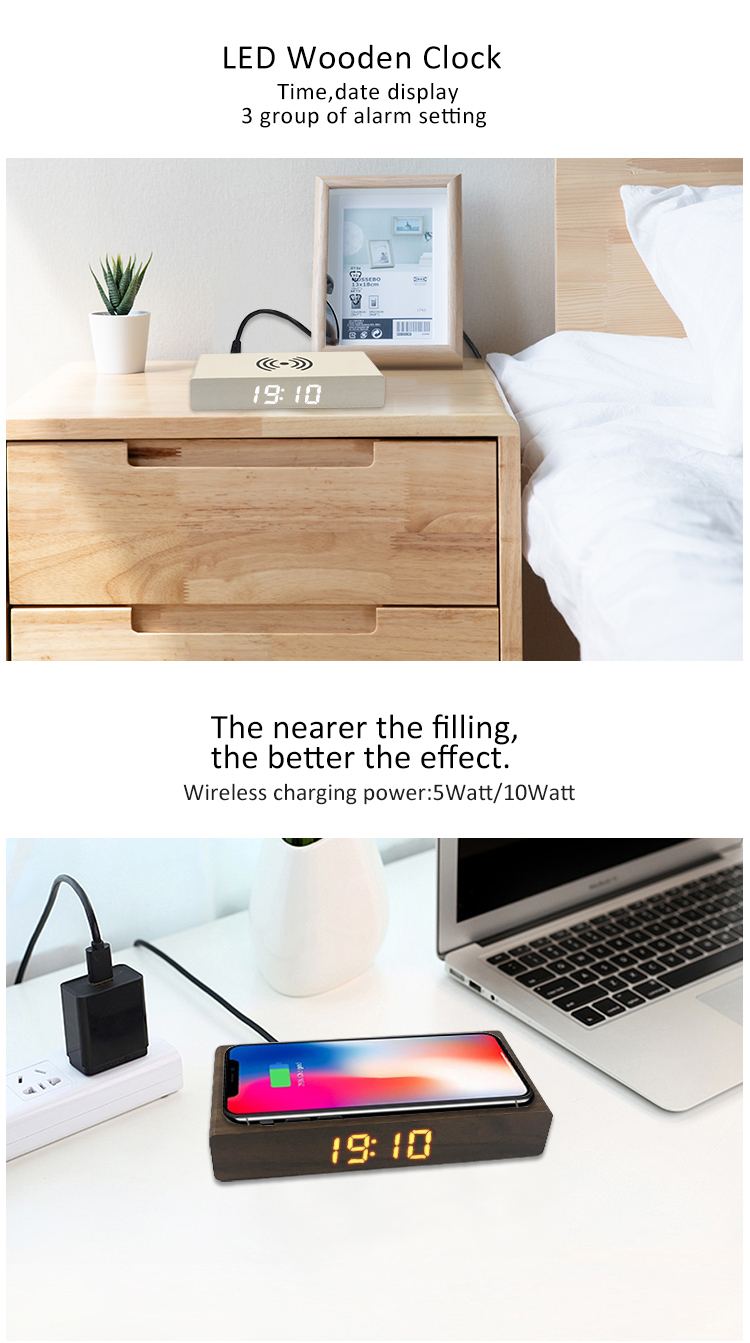 living room alarm clock wireless charger