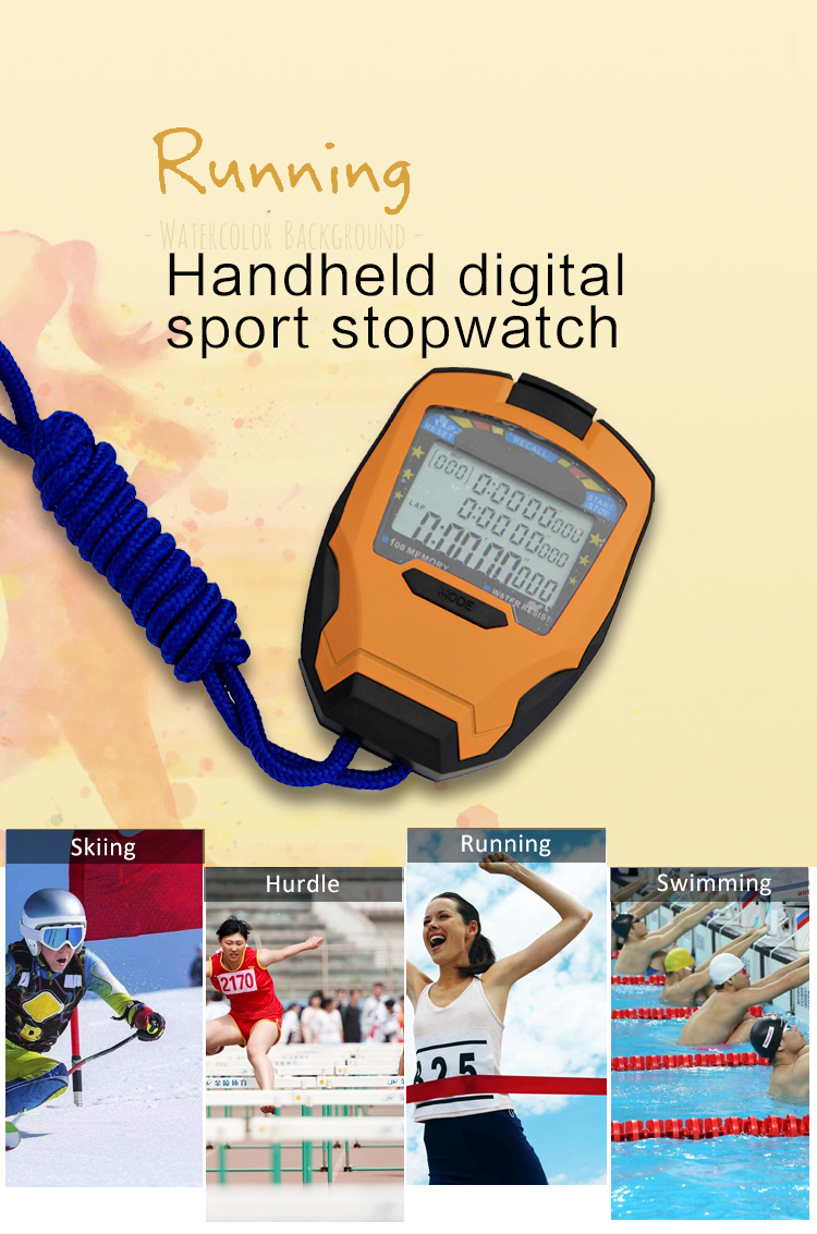 Handheld digital sport stopwatch