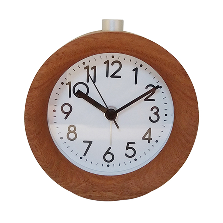 wooden quartz clock