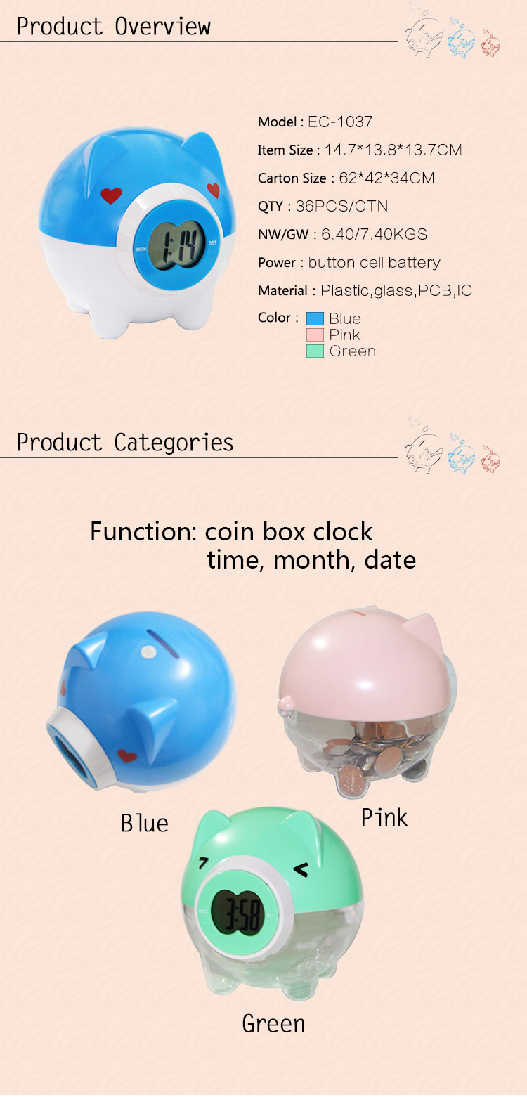 Coin box clock Coin box clock