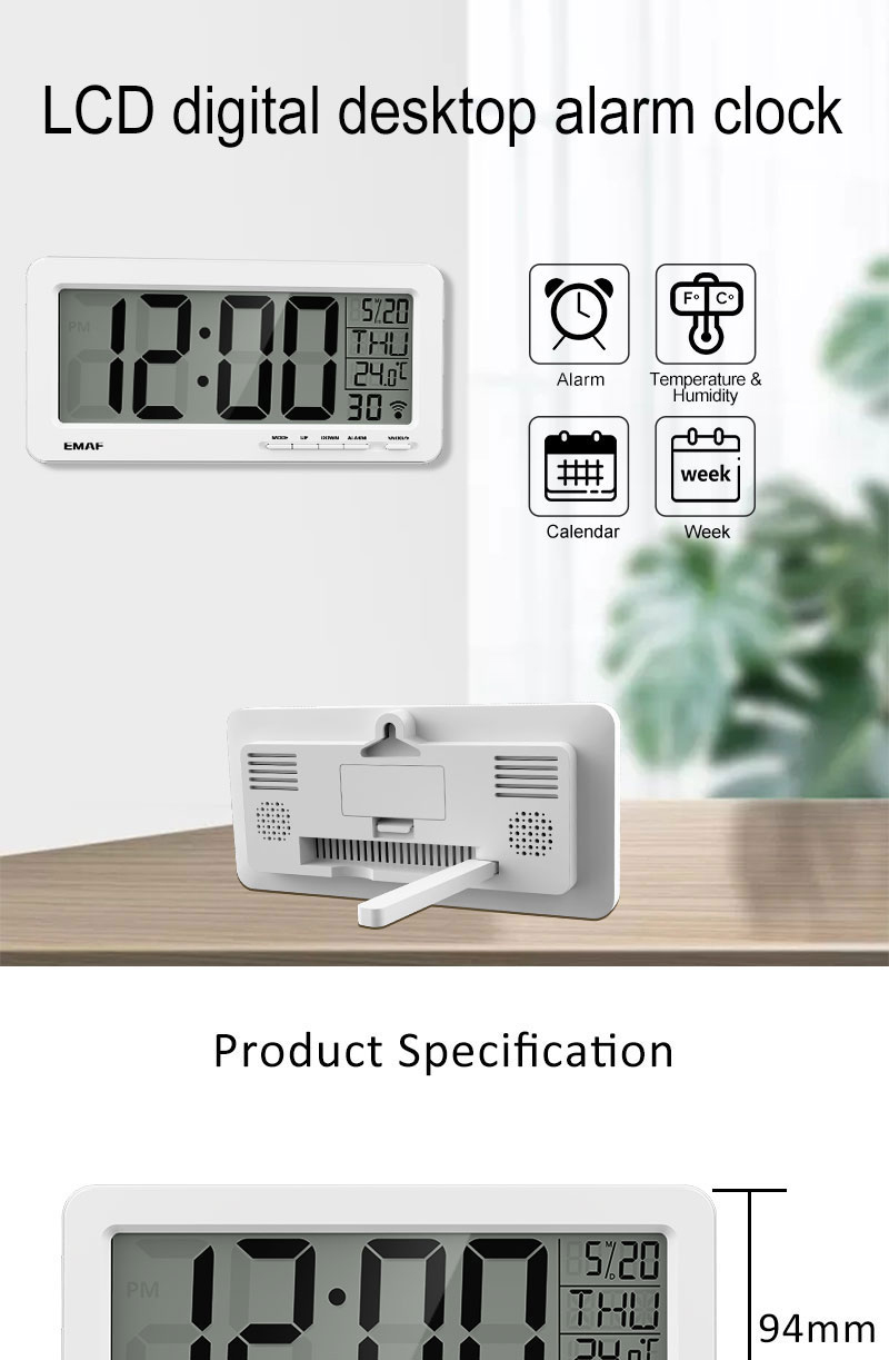 Temperature Weather Forecast,DC & Battery TiooDre Projection Alarm Clock,HD Dsiplay Digital Date 