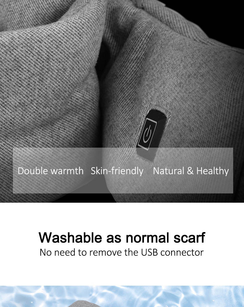 rechargeable heated neck scarf