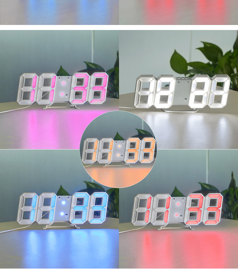 3d led wall clock modern digital wall table clock