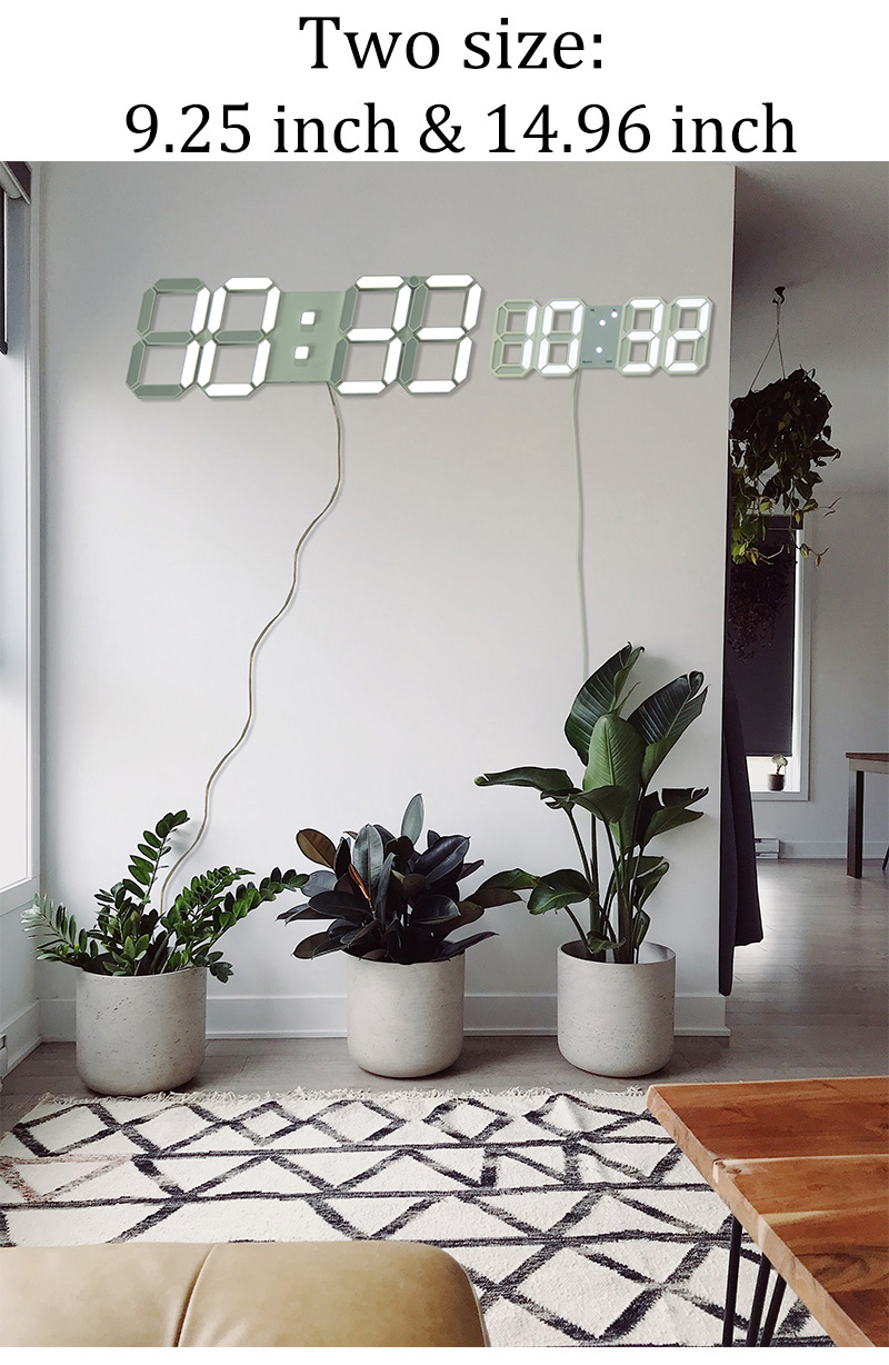 3d led wall clock digital