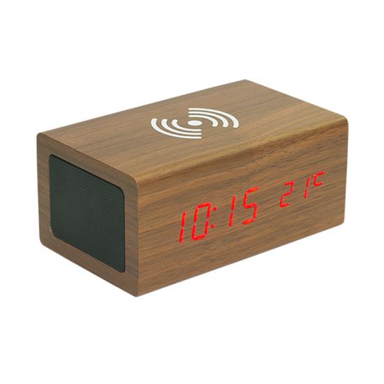 bluetooth speaker with wireless charger and alarm clock