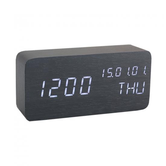 Battery Digital Operated Snooze Deck Alarm Clock Display Backlight Calendar Home 
