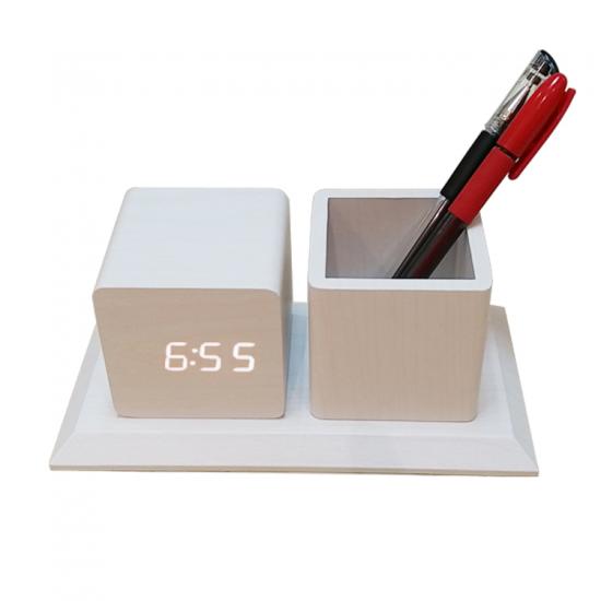Creative Pen Holder Vase backlight LED digital alarm Clock
