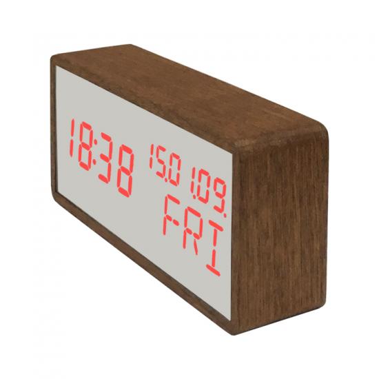 voice controlled wood alarm clock