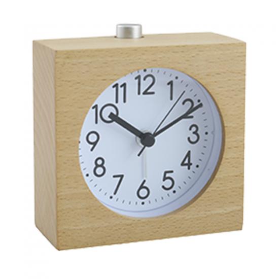 Japanese Style Solid Wood Night Light, Solid Alarm Clock
