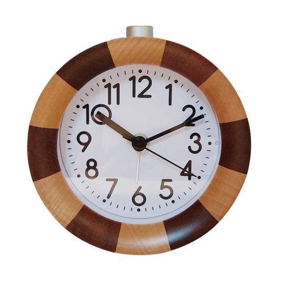 Scandinavian style solid wood silent quartz desk snooze alarm clock