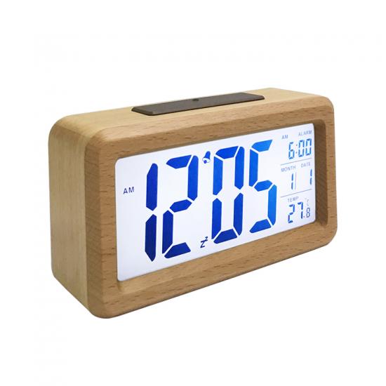  digital LCD travel smart clock with calendar and temperature