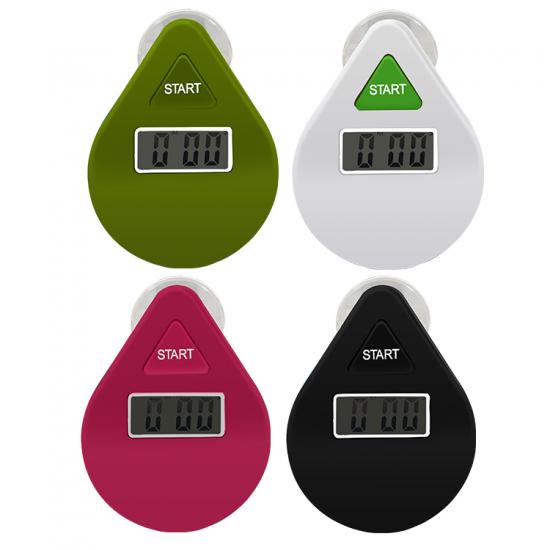 Plastic water resist automatic count down shower timer with suction cup