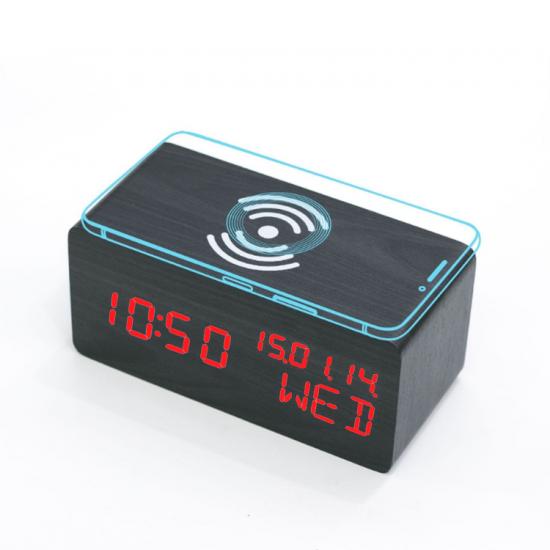 phone wireless charger digital table clock with calender and week