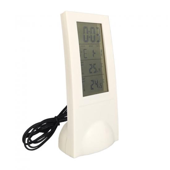 Multi-function indoor & outdoor therometer and digital alarm clock