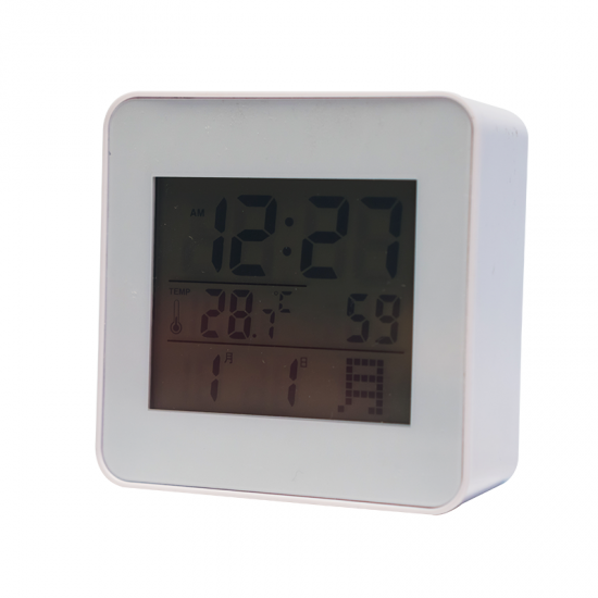 Creative plastic digitalclock with weather forecast, temperature and humidity