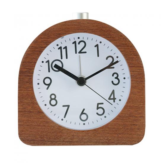 Simple Wooden Quartz Alarm Clock with Backlight