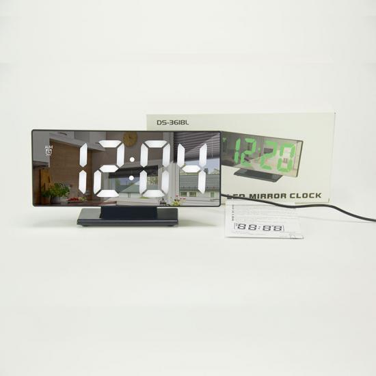 LED mirror clock