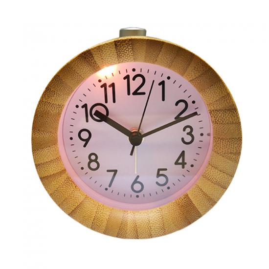 Double Color Bamboo Backlight Function Snooze Alarm Clock