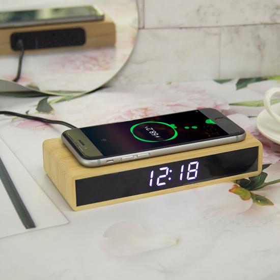 wireless charger clock