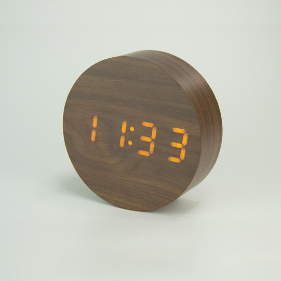 LED log wall clock