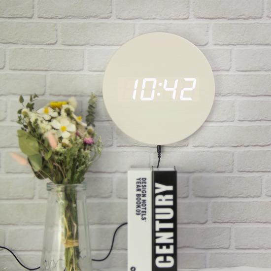 LED log wall clock