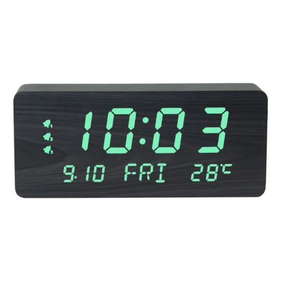 Wooden desktop/table alarm clock