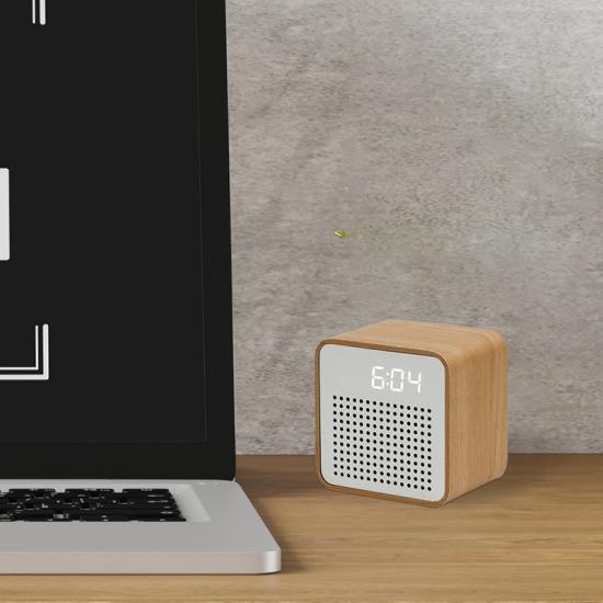 Wooden Led Digital Clock Speaker
