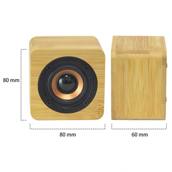Bamboo Mini Wireless Speaker with Rechargeable Battery
