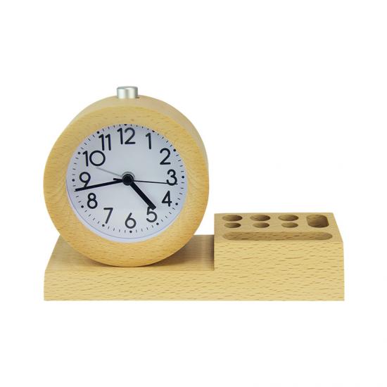 Wooden Pen Holder Clock