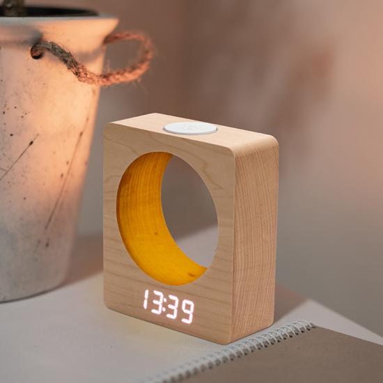 Wooden Lamp Led Clock