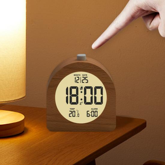 Alarm Wooden Clock