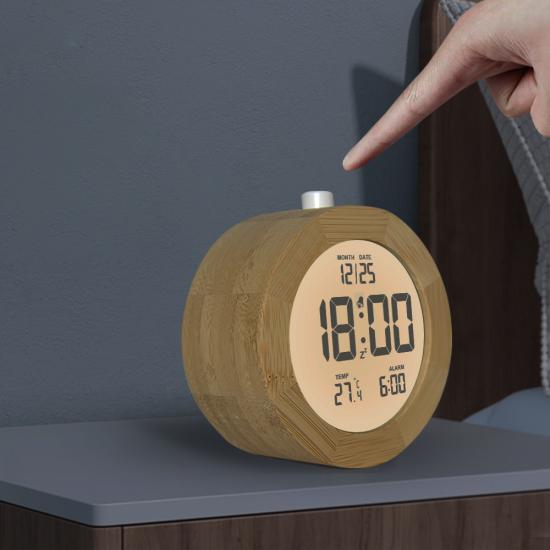 Alarm Wooden Clock