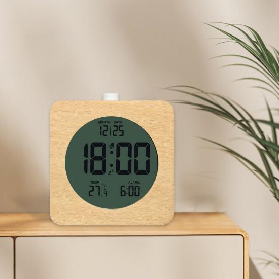 Alarm Wooden Clock