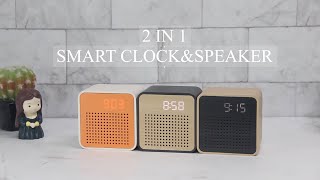 2 in 1 Wooden Speaker&Digital Alarm Clock