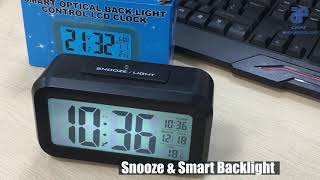 How to set Smart DIGITAL LCD ALARM CLOCK With Temperature Display, Backlight