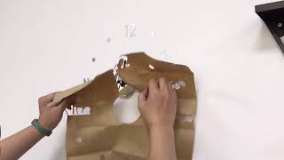 DIY Frameless Wall Clock with 3D Modern Creative Stickers 