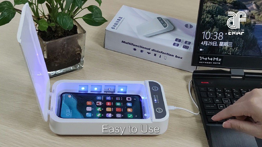 Multifunction disinfection incense Box USB Charging UVC Sterilizer for Mask and Mobile Phone(EM-U01)