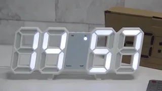 3D Wireless Remote Digital LED Alarm Clock 